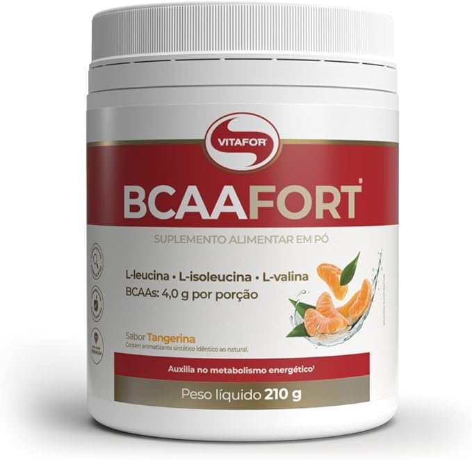 Vitafor - BCAA Fort - 210g - Tangerina Vitafor - BCAA Fort - 210g - Tangerina - Imagem 1