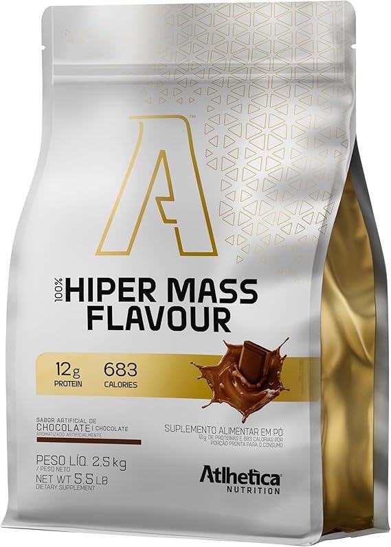 Atlhetica Nutrition 100% Hiper Mass Flavour, 2.5Kg, Chocolate Atlhetica Nutrition 100% Hiper Mass Flavour, 2.5Kg, Chocolate - Imagem 1