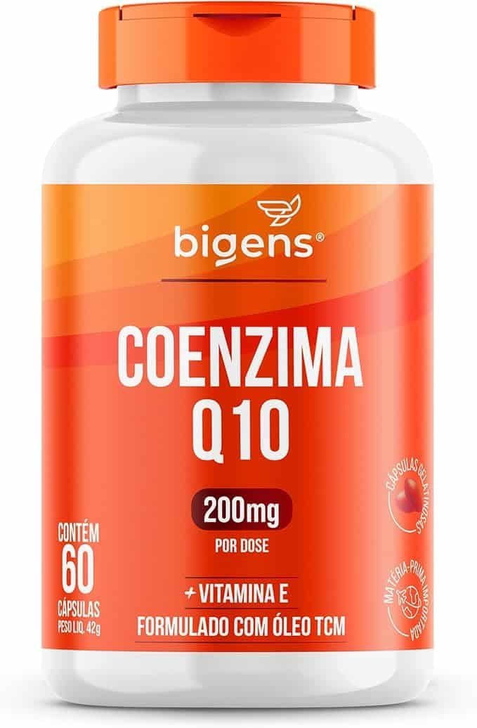 Coenzima Q10 200mg com vitamina E 10mg, alta concentração, 60 cápsulas, Biogens (Unidade) Coenzima Q10 200mg com vitamina E 10mg, alta concentração, 60 cápsulas, Biogens (Unidade) - Imagem 1