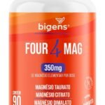 Four Mag, 4 Magnésio (taurato, citrato, dimalato, bisglicinato), 350mg de Magnésio Elementar, 90 Cápsulas, Bigens