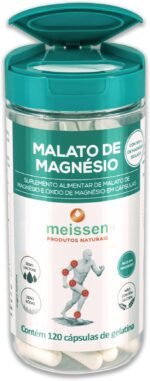 Malato de Magnésio 300Mg 120 Cápsulas, Meissen