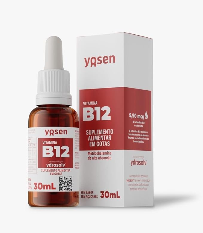 Vitamina B12 de Alta Absorção Ydrosolv Yosen 30ml - Um Novo Conceito em Vitamina B12 Vitamina B12 de Alta Absorção Ydrosolv Yosen 30ml - Um Novo Conceito em Vitamina B12 - Imagem 1