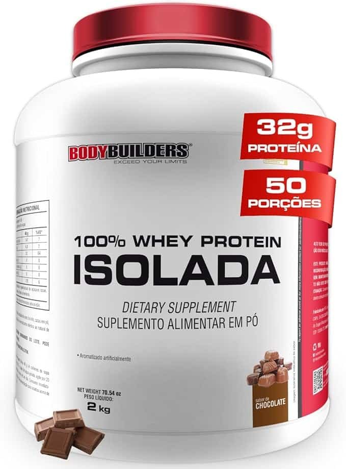 Whey Protein 100% Isolada Chocolate 2kg - Bodybuilders Whey Protein 100% Isolada Chocolate 2kg - Bodybuilders - Imagem 1